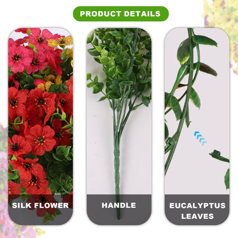 ADXORA hot pink artificial flowers ideal for garden borders and entryways.