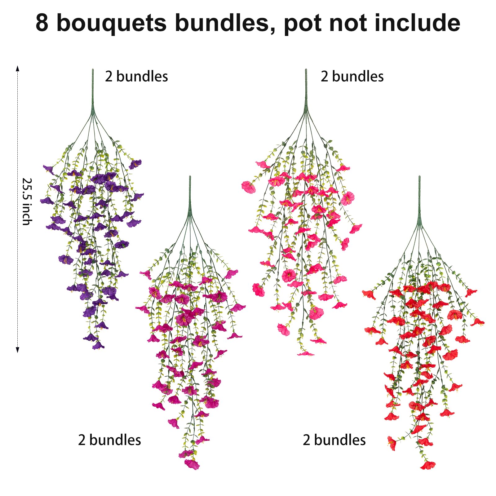 ADXORA artificial hanging flowers on porch perfect for low-maintenance outdoor styling.