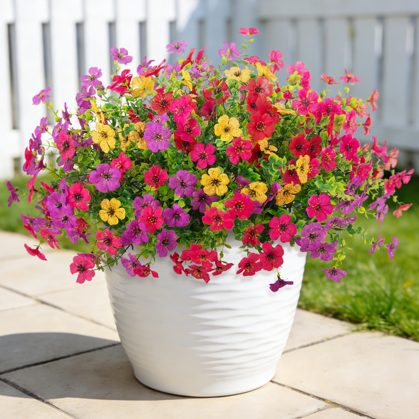ADXORA porch and balcony decor with realistic faux blossoms.