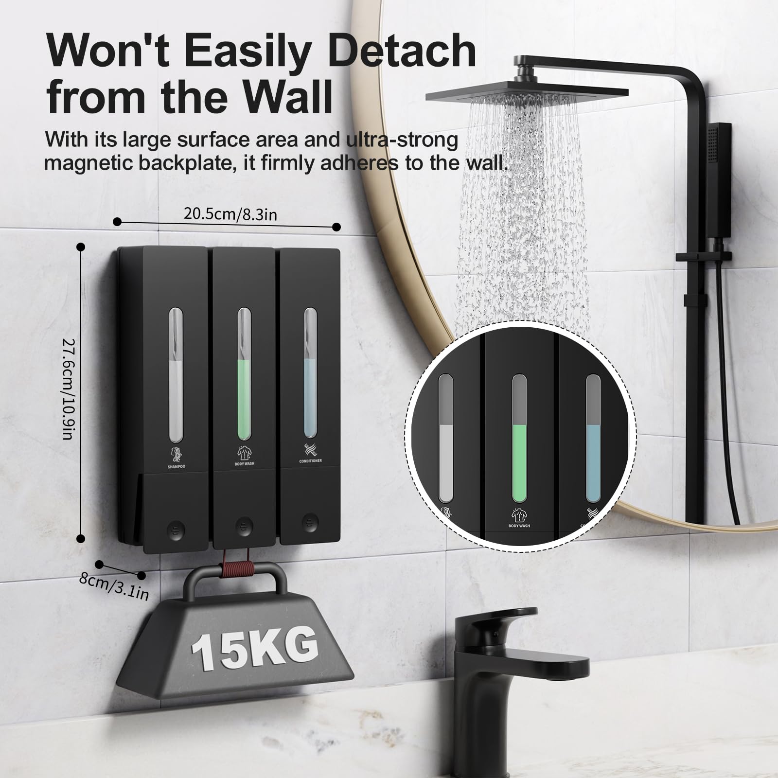 Durable ABS construction ensures long lasting leak free performance