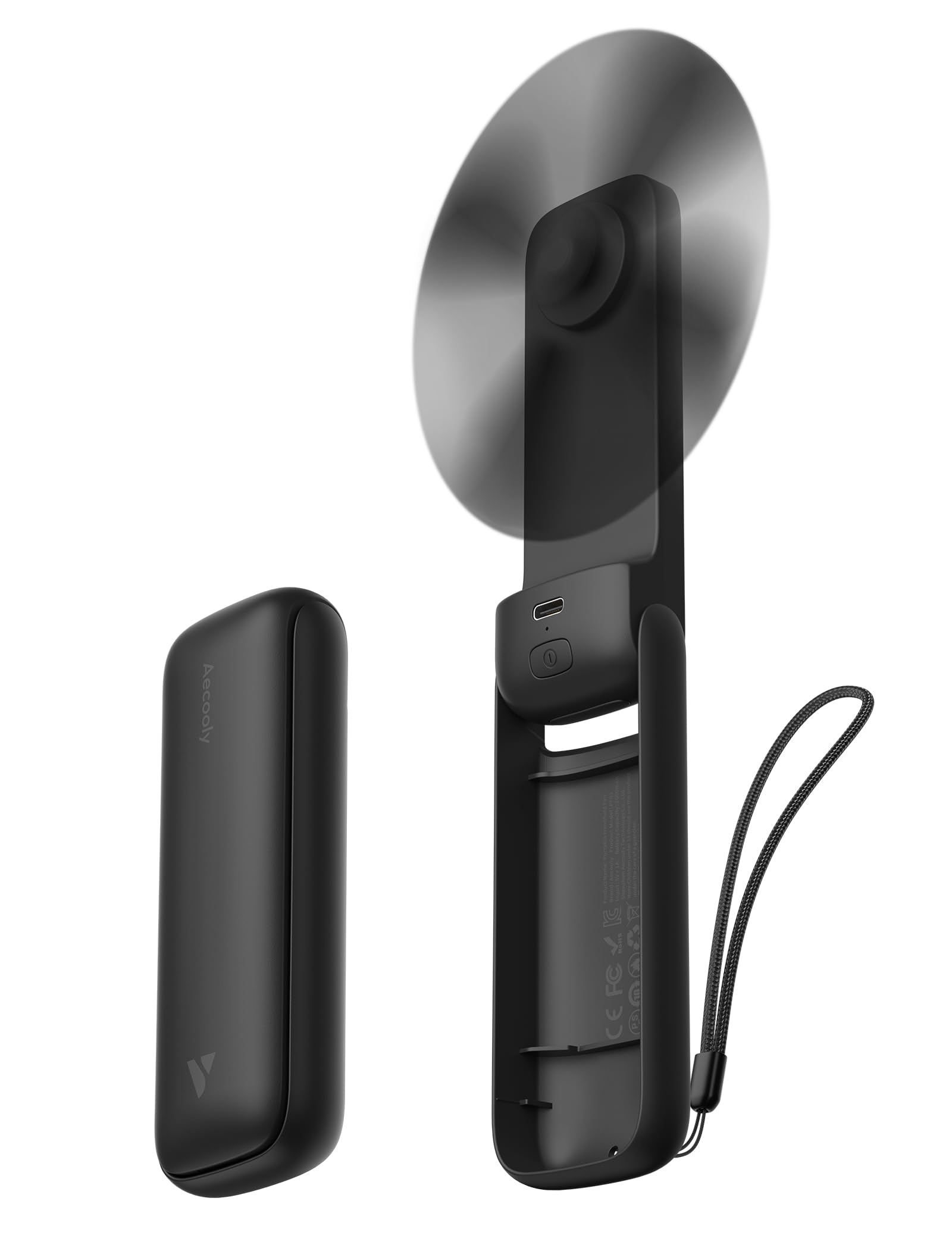 Aecooly Slim Portable Fan with elegant design for effortless on-the-go cooling.