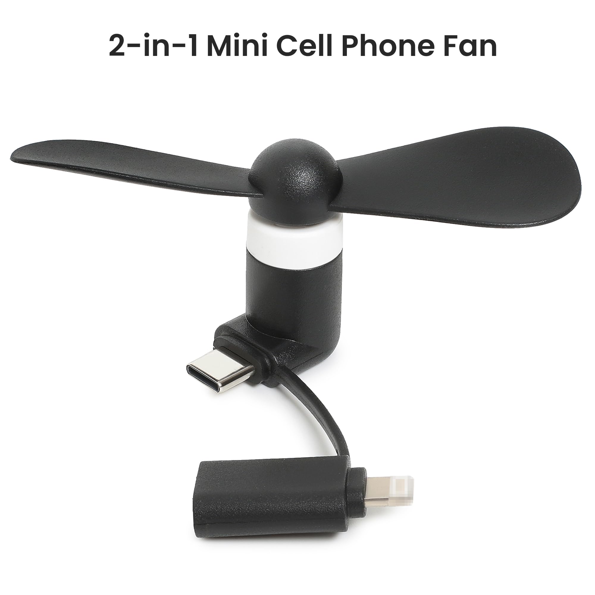 Aeergured green phone fan showcases lightweight, safe design for everyday use.