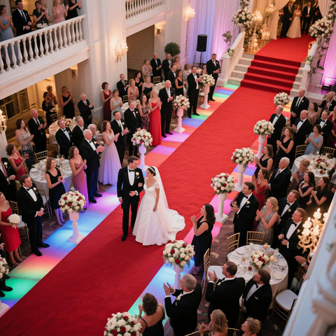 AEHISDHIE wedding aisle setup with luxurious appeal.