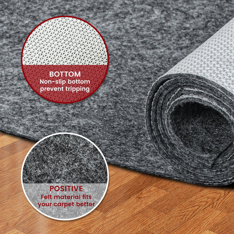AEHISDHIE breathable design promotes airflow and prevents moisture buildup under rugs.