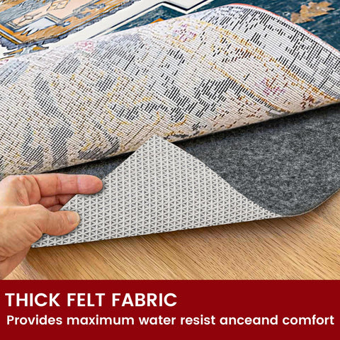 AEHISDHIE rug pad reduces footstep noise for quieter rooms.