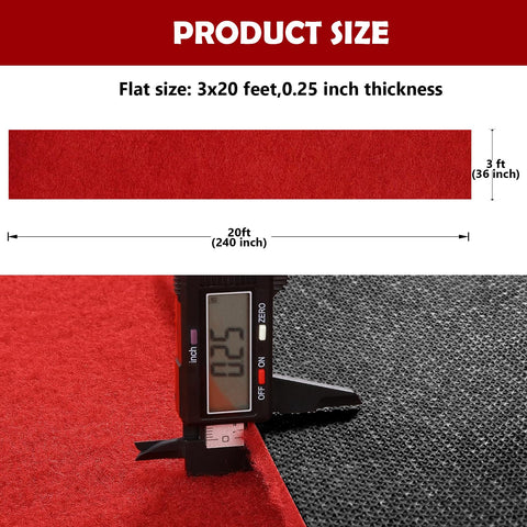 AEHISDHIE non-slip backing keeps the red carpet in place on multiple floor types