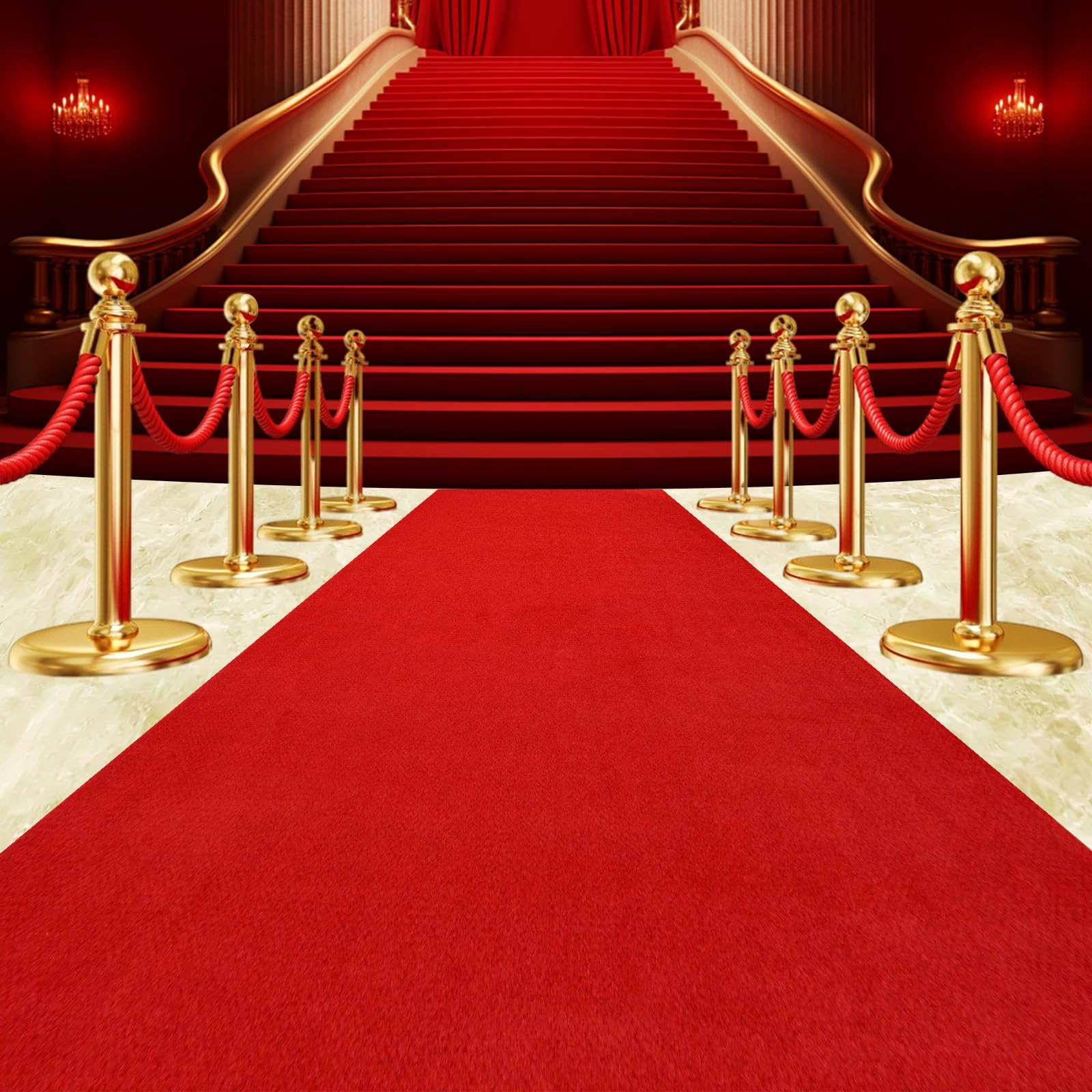 AEHISDHIE red carpet runner unrolled for aisle drama at events