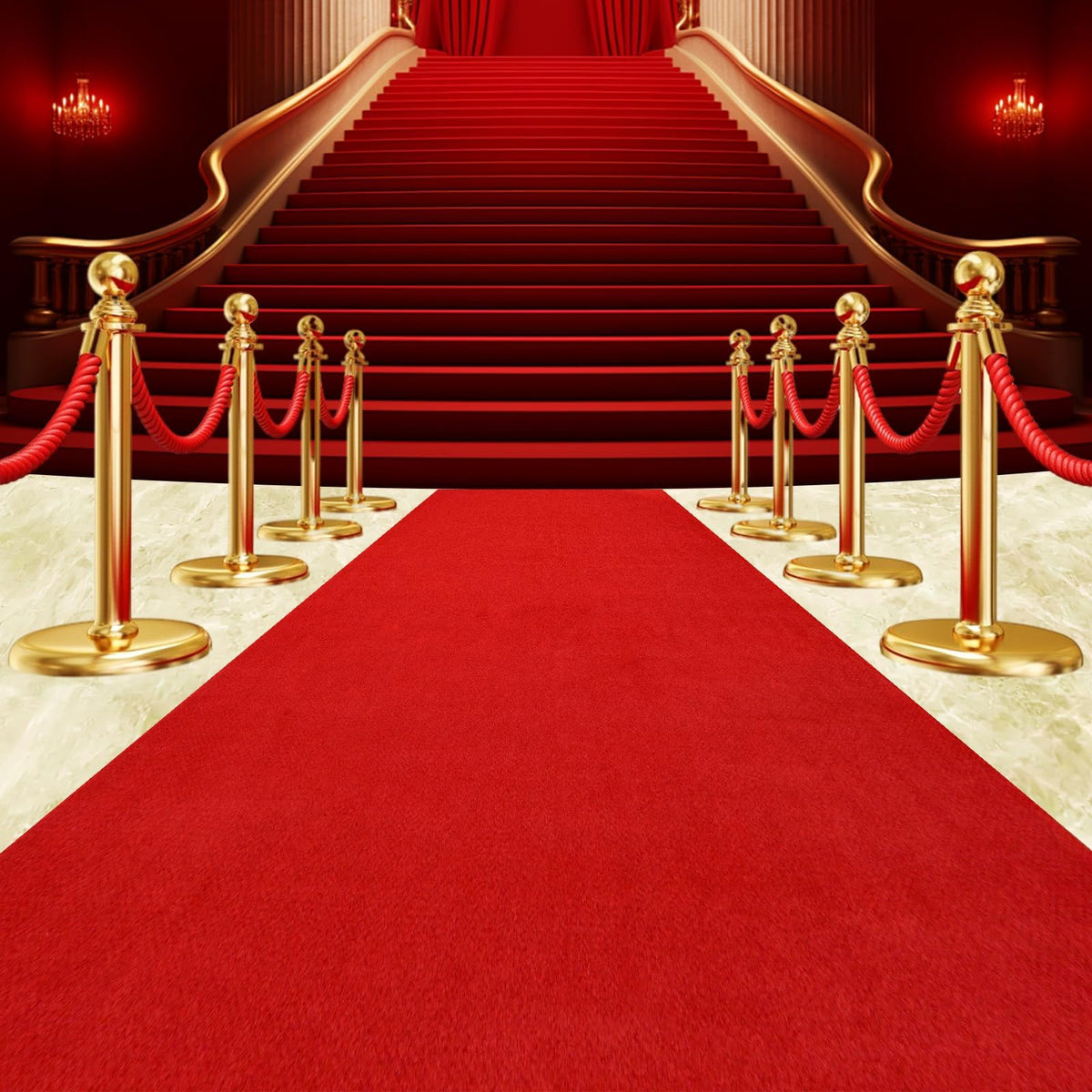 AEHISDHIE red carpet runner unrolled for aisle drama at events