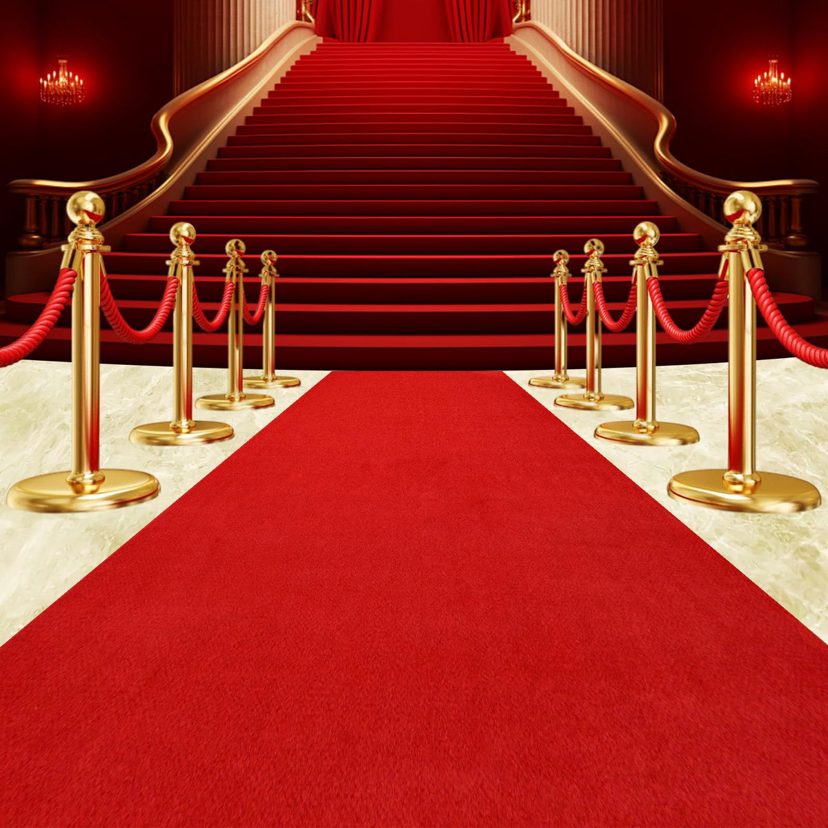 AEHISDHIE red carpet runner roll-out demonstrates non-slip safety for events