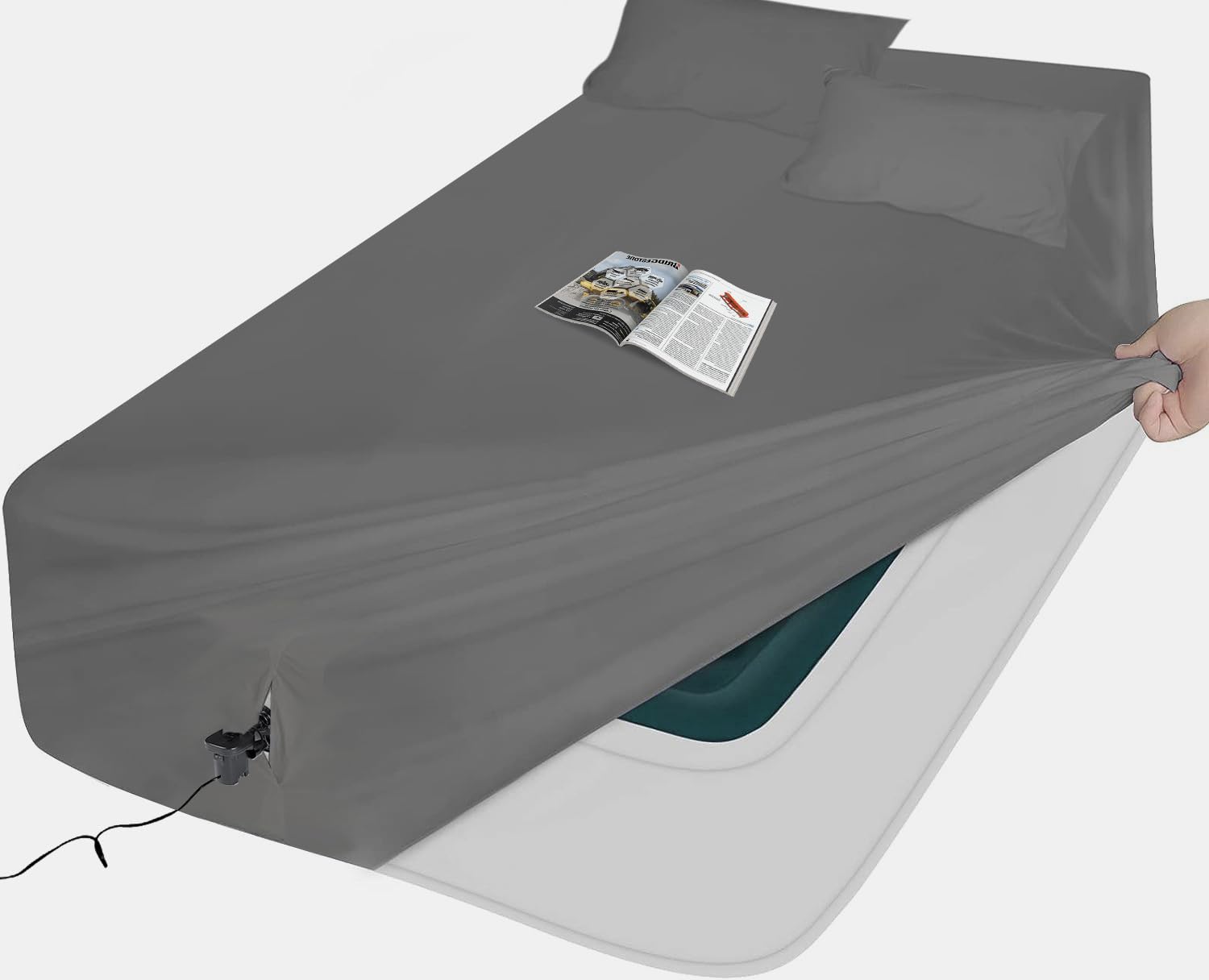 AEHISDHIE soft microfiber close-up showing gentle touch for queen air mattress sheets