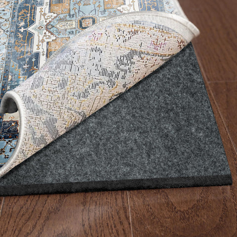 AEHISDHIE 8x10 rug pad cushions softly, reducing impact underfoot and guarding floors.