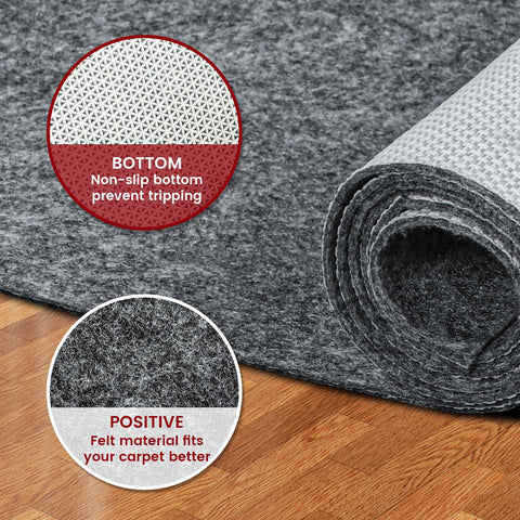 AEHISDHIE rug pad cushioning enhances comfort underfoot