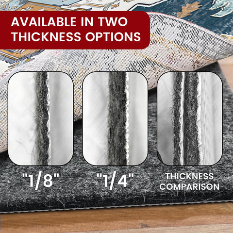 AEHISDHIE custom-fit rug pad trims to fit irregular shapes