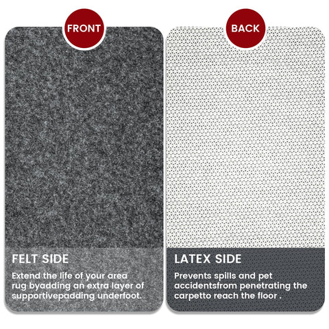 AEHISDHIE waterproof backing guards floors from spills and moisture.