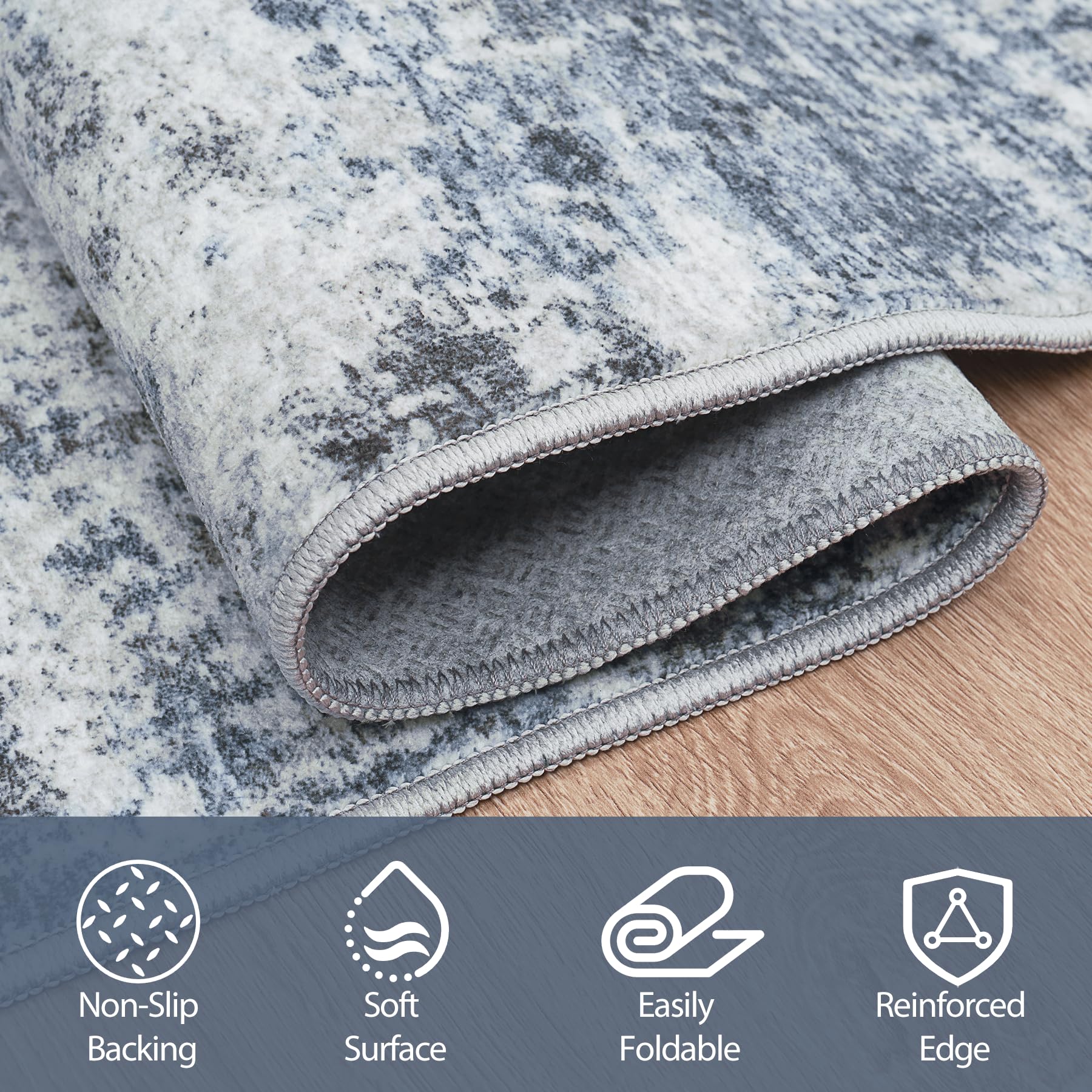 Aelenmu washable rug ready for quick cleaning after spills