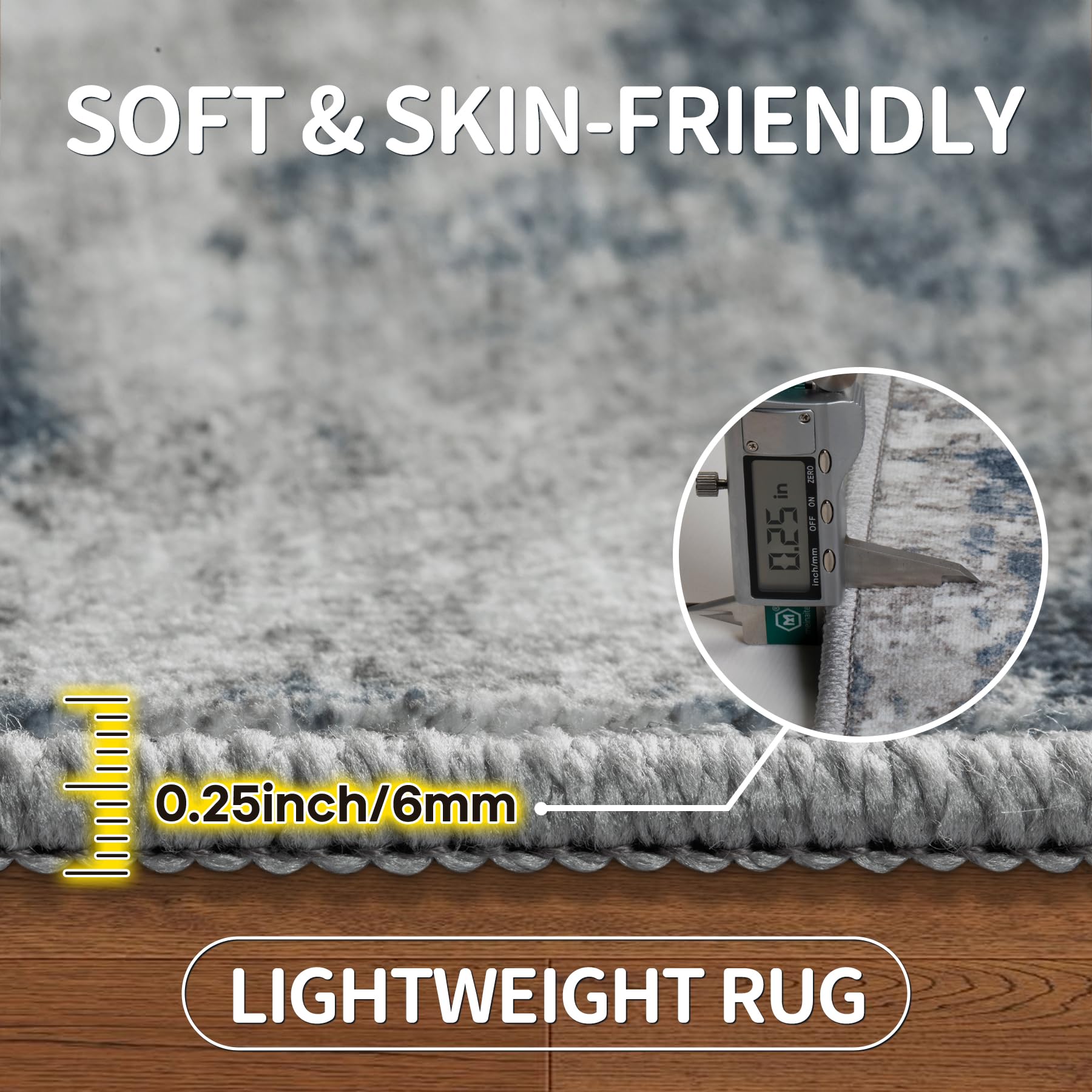 Aelenmu 8x10 area rug machine washable for quick cleanup