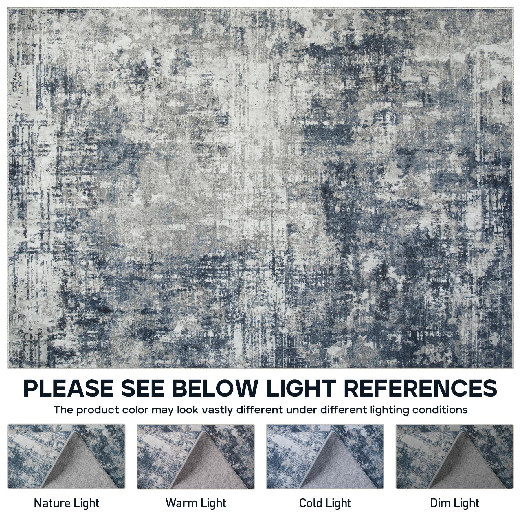Aelenmu 8x10 area rug demonstrates water resistance against spills