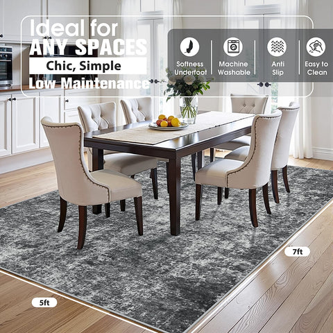 Aelenmu living-room rug with non-slip backing to keep floors safe.
