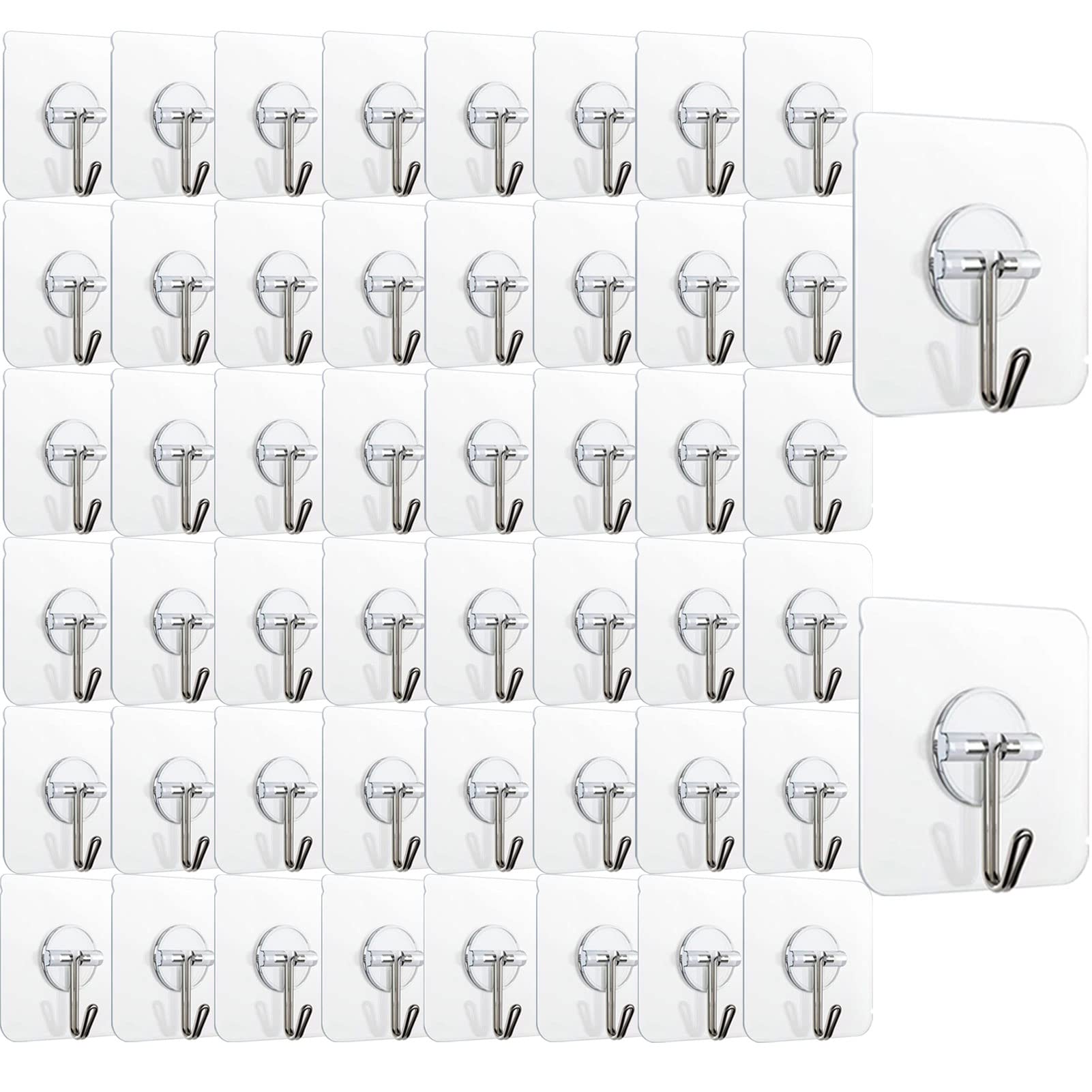 Aellabus 150-pack adhesive hooks for clutter-free wall organization.