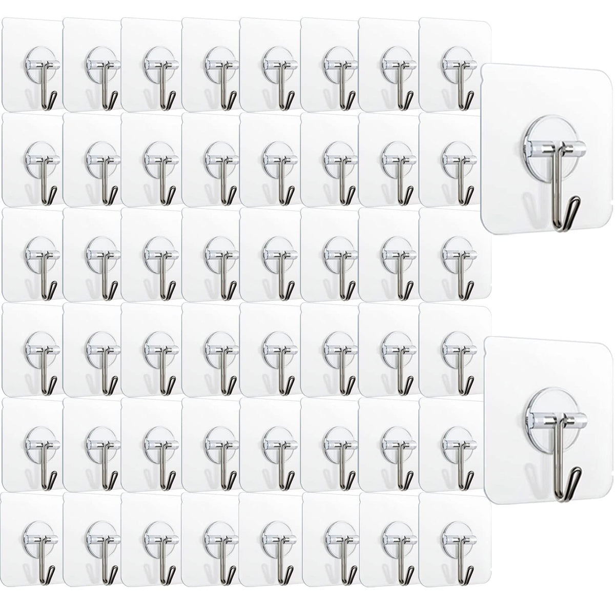 Aellabus 150-pack adhesive hooks for clutter-free wall organization.