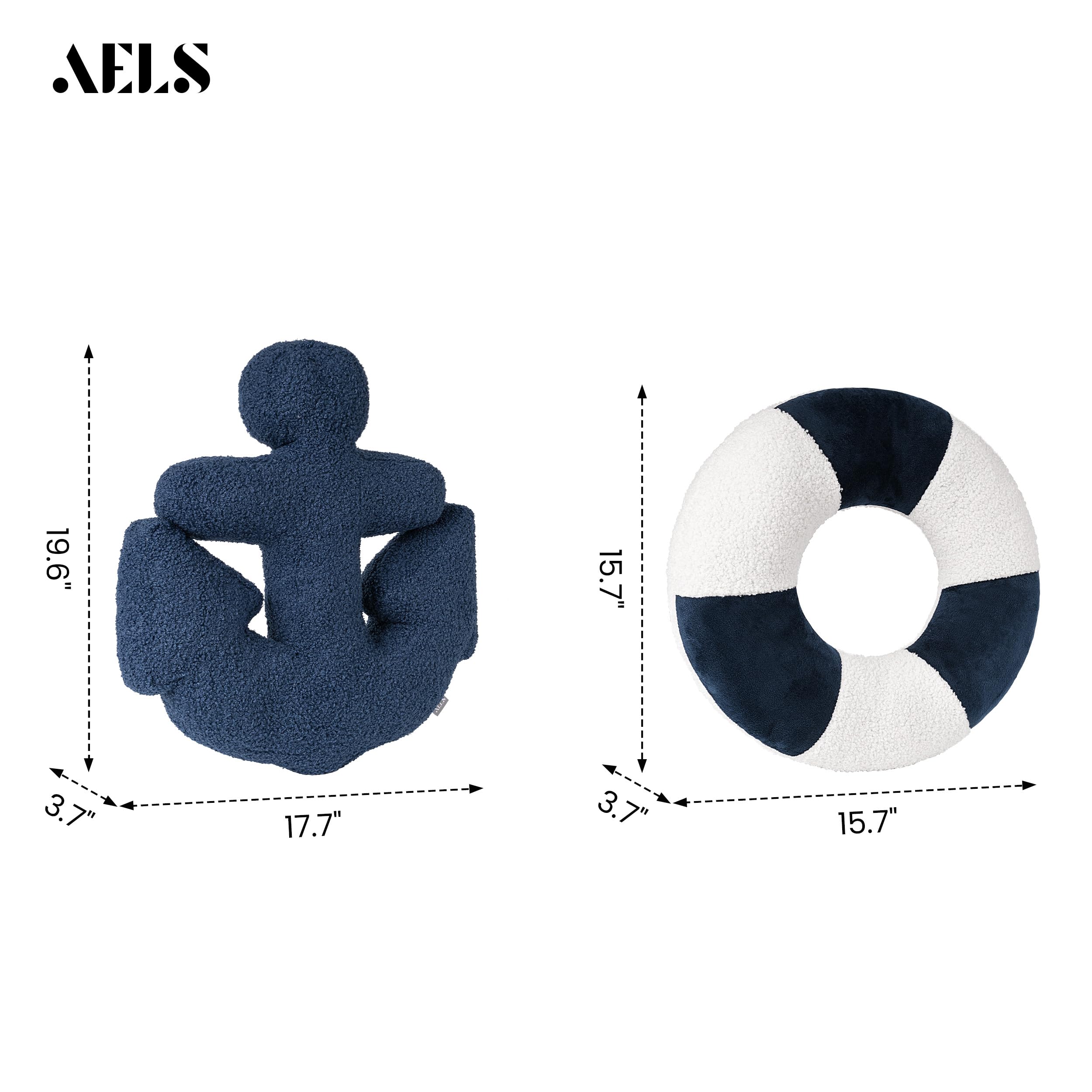Close-up of AELS pillow fabric showing soft texture and stitching