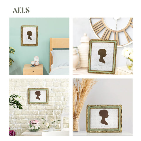 AELS glass-front frame protects photos from dust and fingerprints.