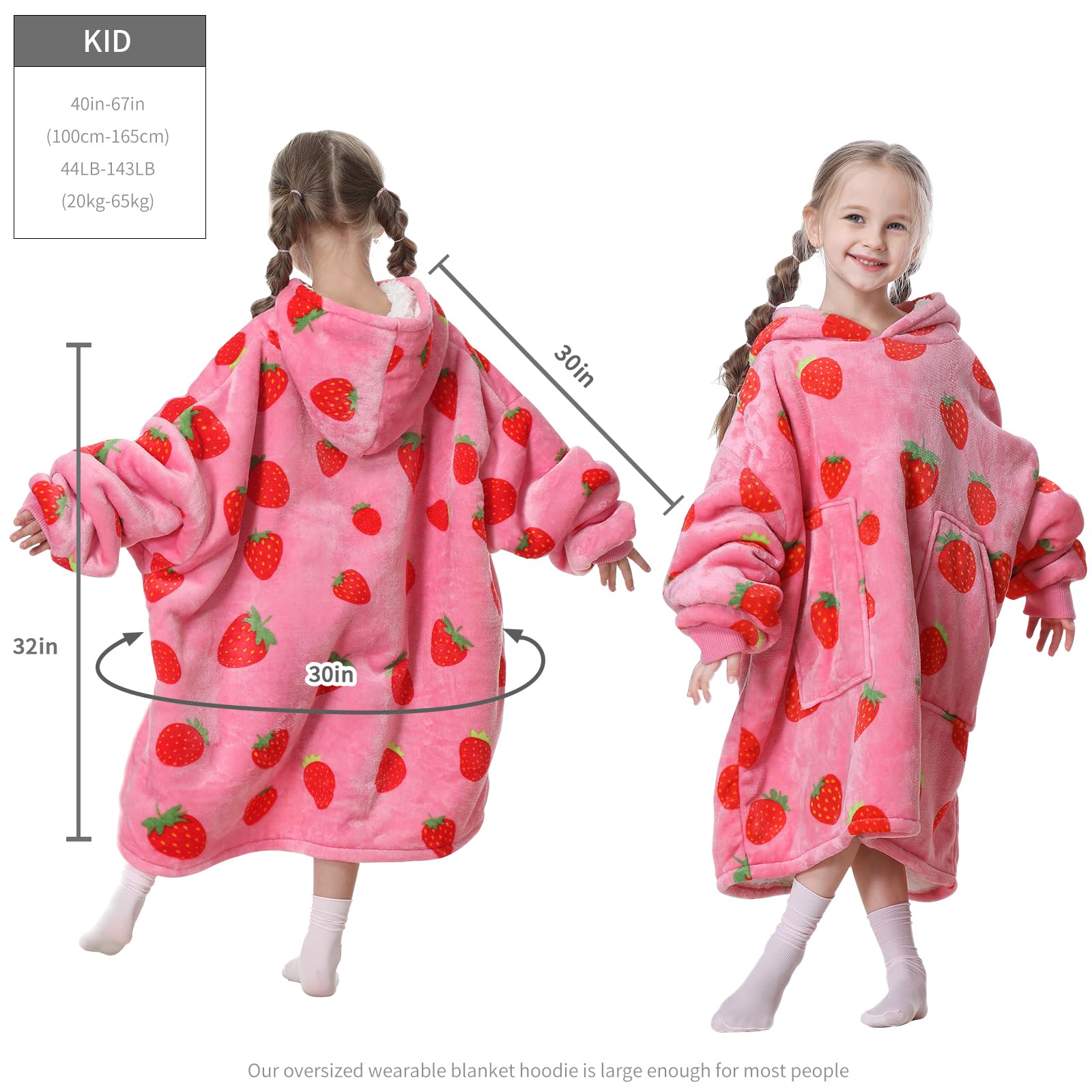 Aemicion oversized hoodie blanket keeps kids warm indoors and outdoors with a roomy fit