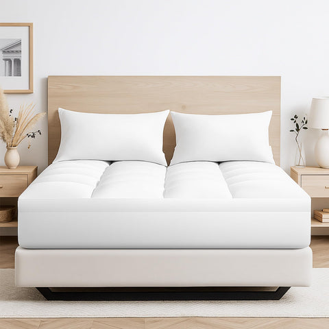 Aemicion-queen-bed-setup demonstrates quick styling on a modern bed.