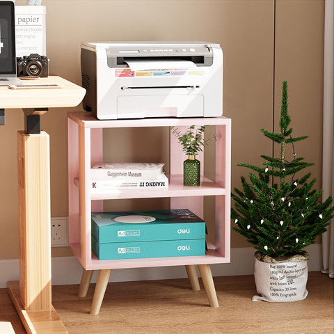 Aenuert pink end table as living room decor with practical storage.