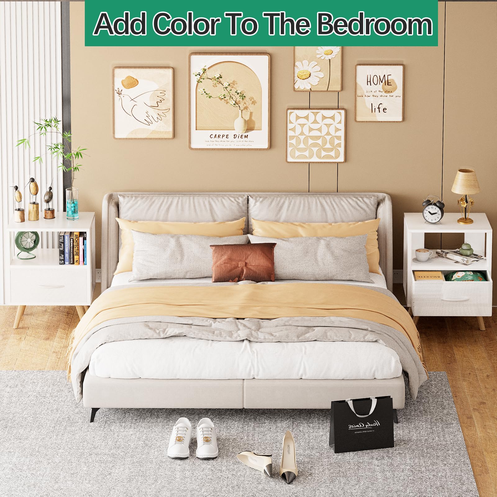 Aenuert night stand enhances bedrooms and living areas
