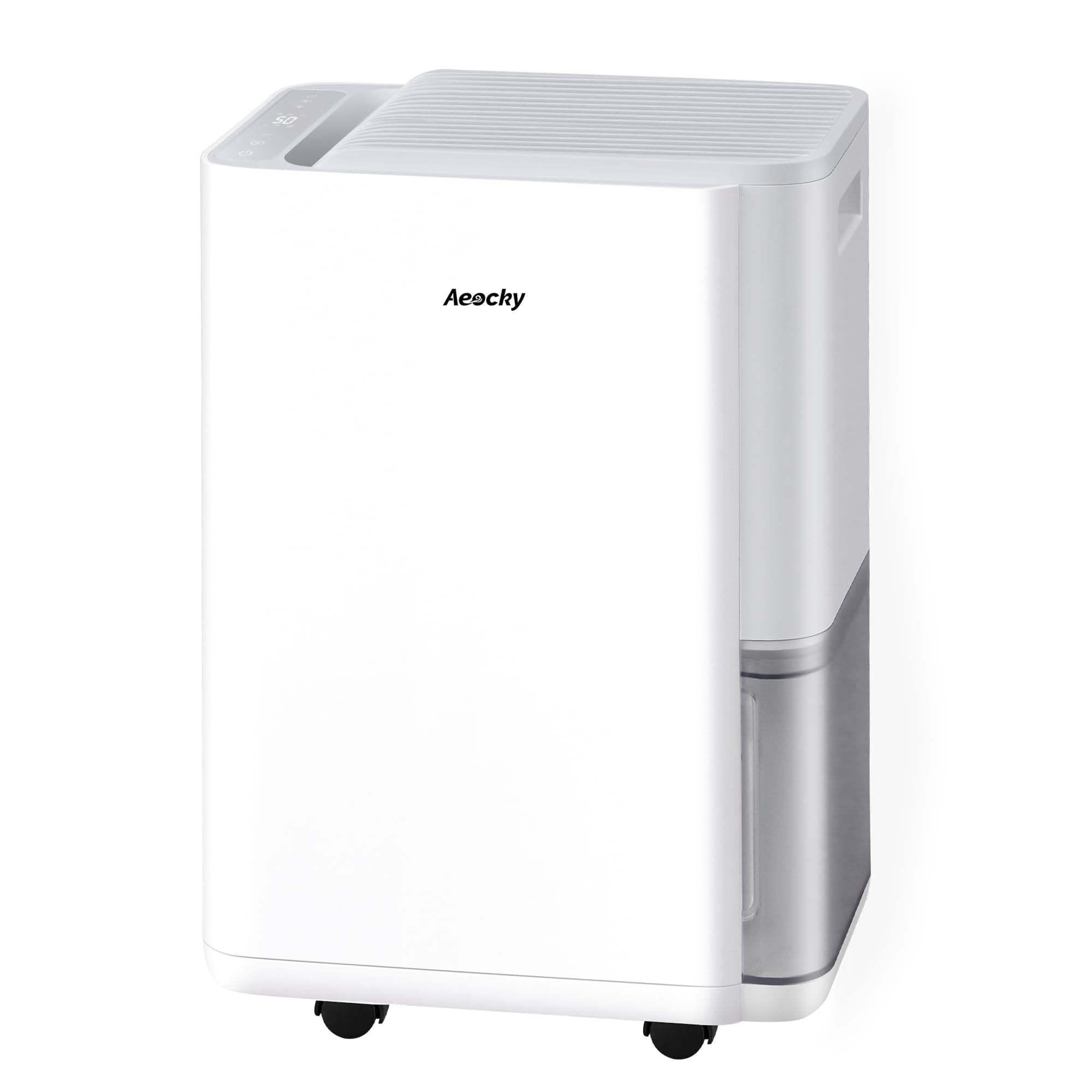 AEOCKY ARION front view shows a compact dehumidifier ideal for bedrooms.