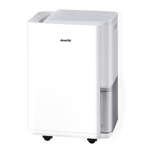 AEOCKY ARION front view shows a compact dehumidifier ideal for bedrooms.