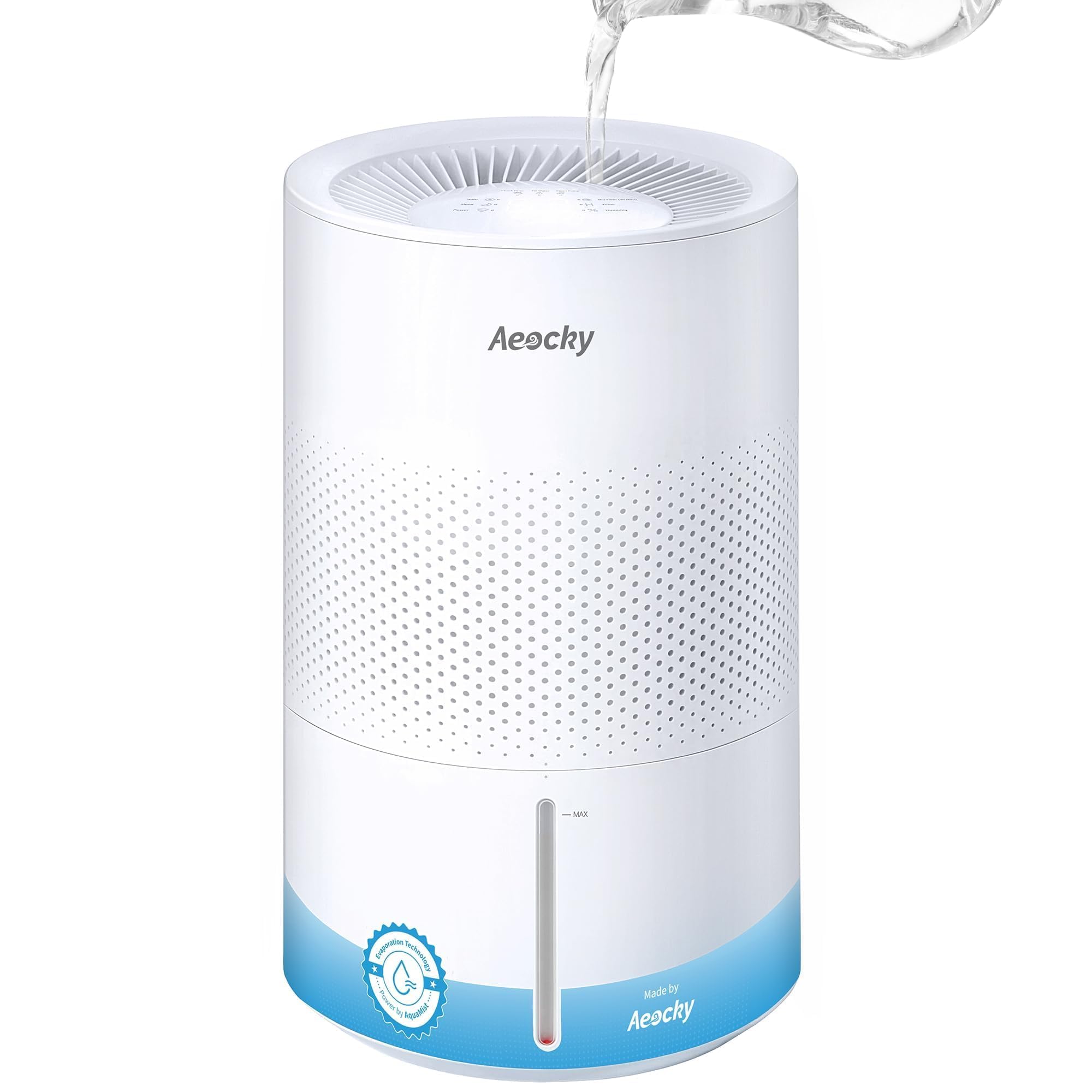 AEOCKY DoraVap front view showing mist-free operation for gentle, constant room humidity