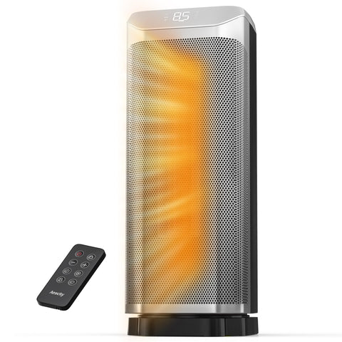 AEOCKY 1500W metal tower space heater with rapid warmth.
