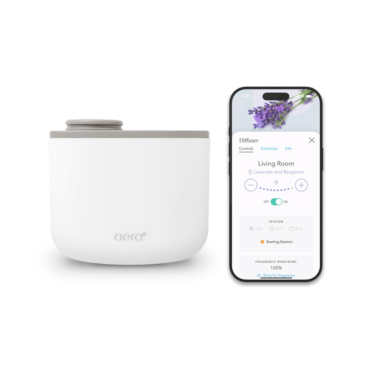 AERA Mini wall diffuser front view for compact room aroma.