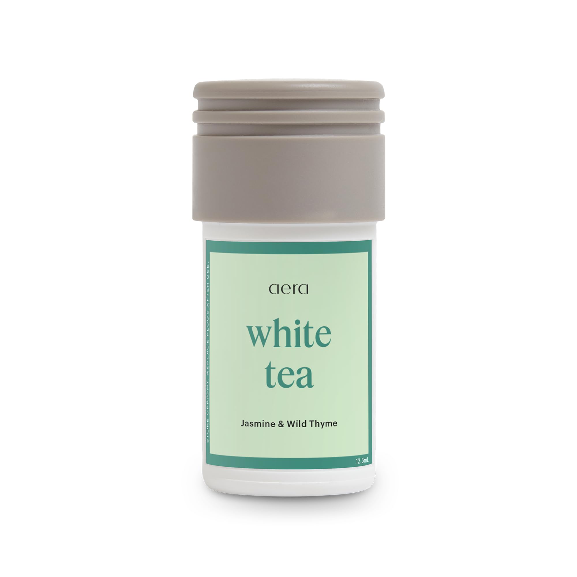 AERA Mini White Tea bottle refill showing a sustainable fragrance option for home use