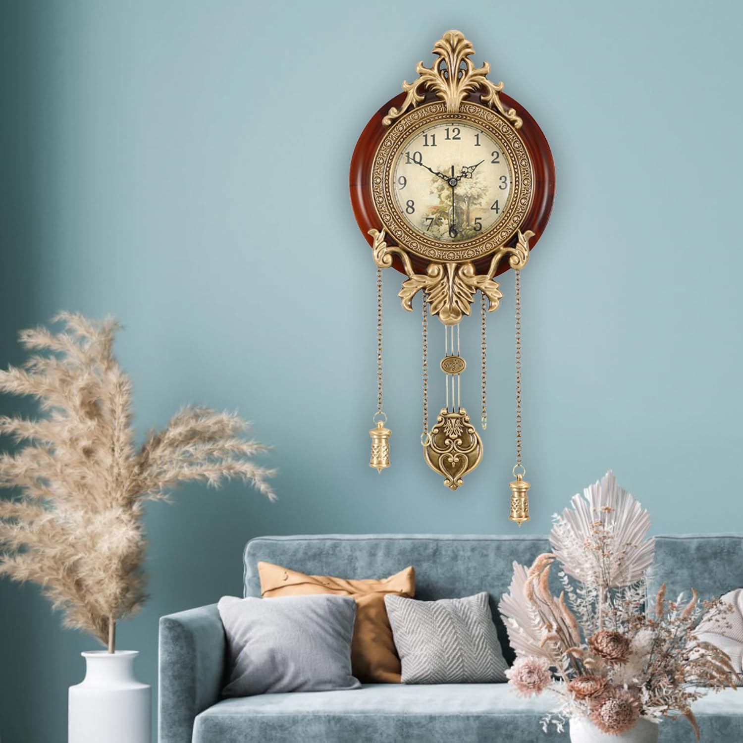 Aero Snail swinging pendulum adds subtle motion to the wall clock