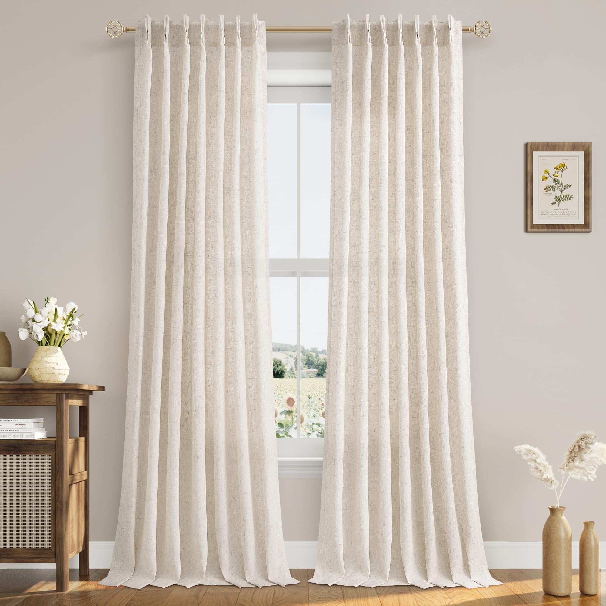 Aersas ready-made two-panel curtains ready for quick installation and care.