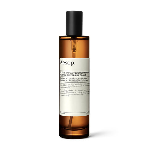 Aesop Olous Aromatique room spray bottle ready to elevate your space