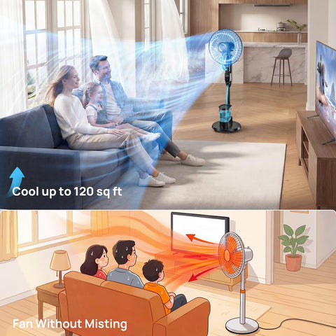 AetherMist remote control included for convenient bed- or desk-side adjustments
