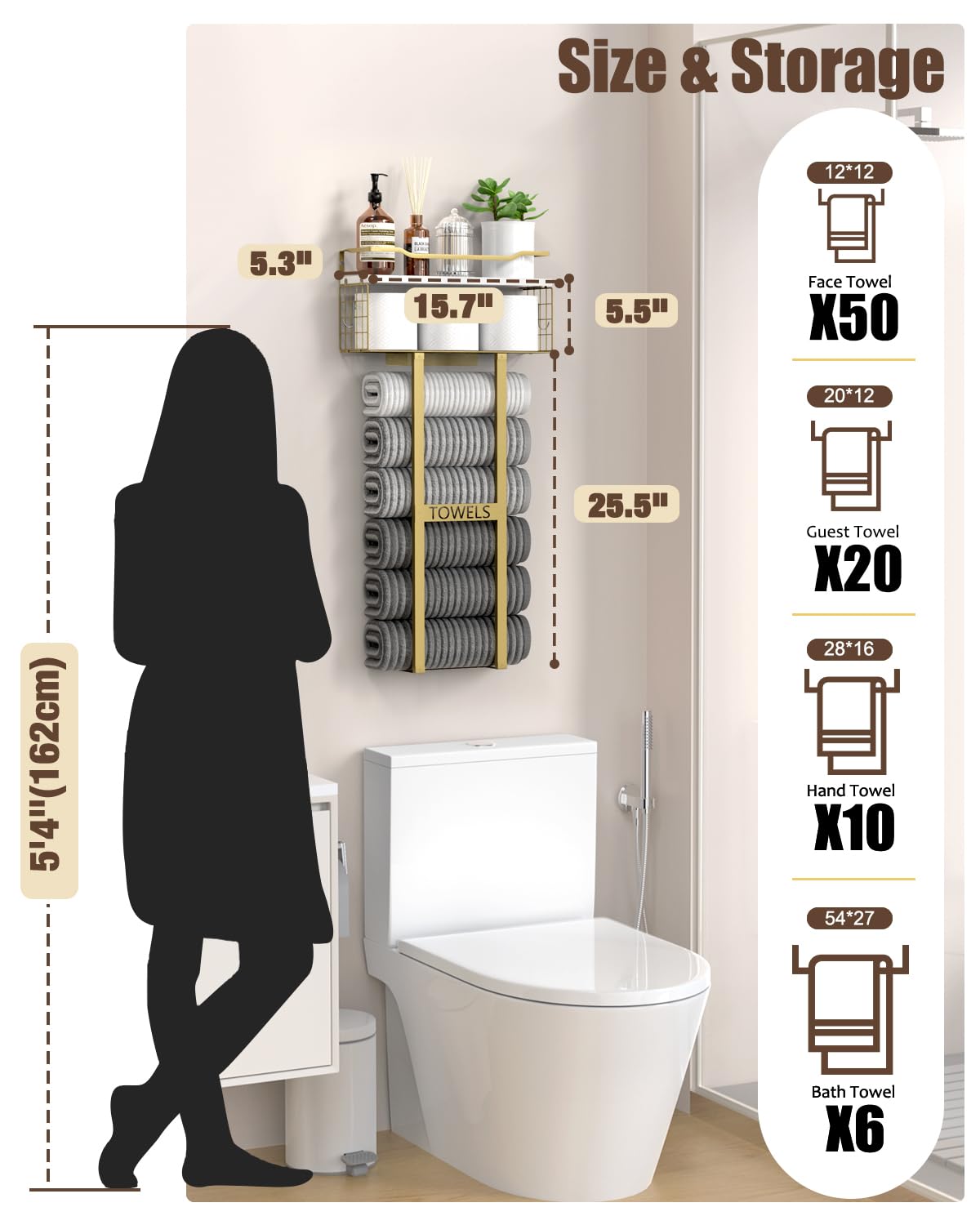 Aetyord minimalist design fits small bathrooms and dorm rooms.
