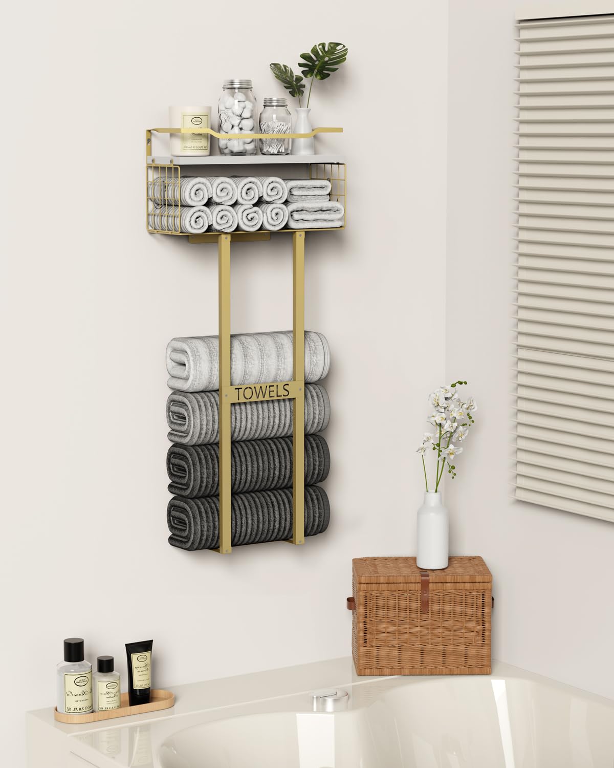 Aetyord spa style bathroom decor adds elegance and practical storage.