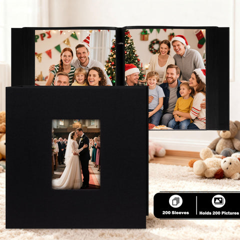 Aevdor 200-pocket 8x10 photo album gift-ready for weddings or anniversaries.