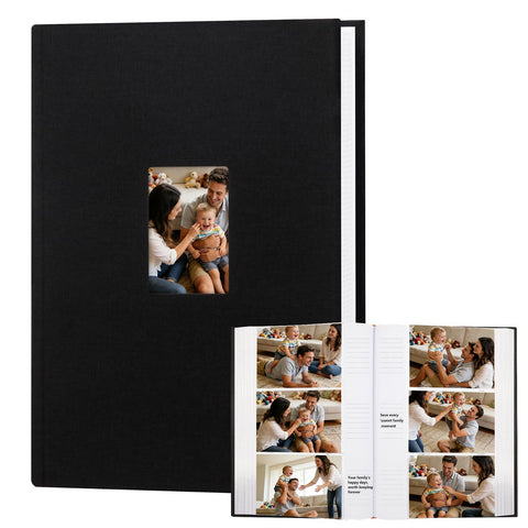 Aevdor 450-pockets photo album open layout highlights generous 4x6 capacity for memories.