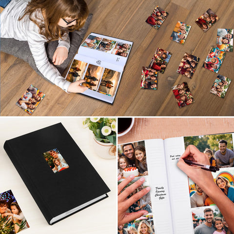 Aevdor black photo album cover offers timeless style for every occasion.