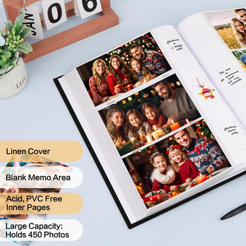 Aevdor photo pocket memo space shows per-photo notes and dates to tell stories.