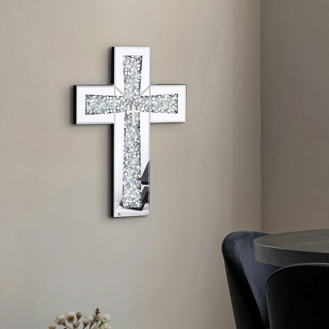 Aeveco bedroom cross wall decor adds elegance and visual balance