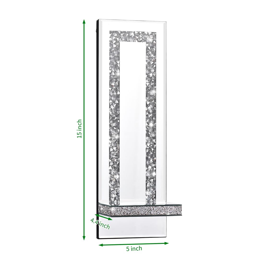 Aeveco Crystal Crush Diamond Sconce with diamond mid adds texture and focal point