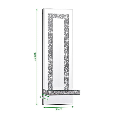 Aeveco Crystal Crush Diamond Sconce with diamond mid adds texture and focal point