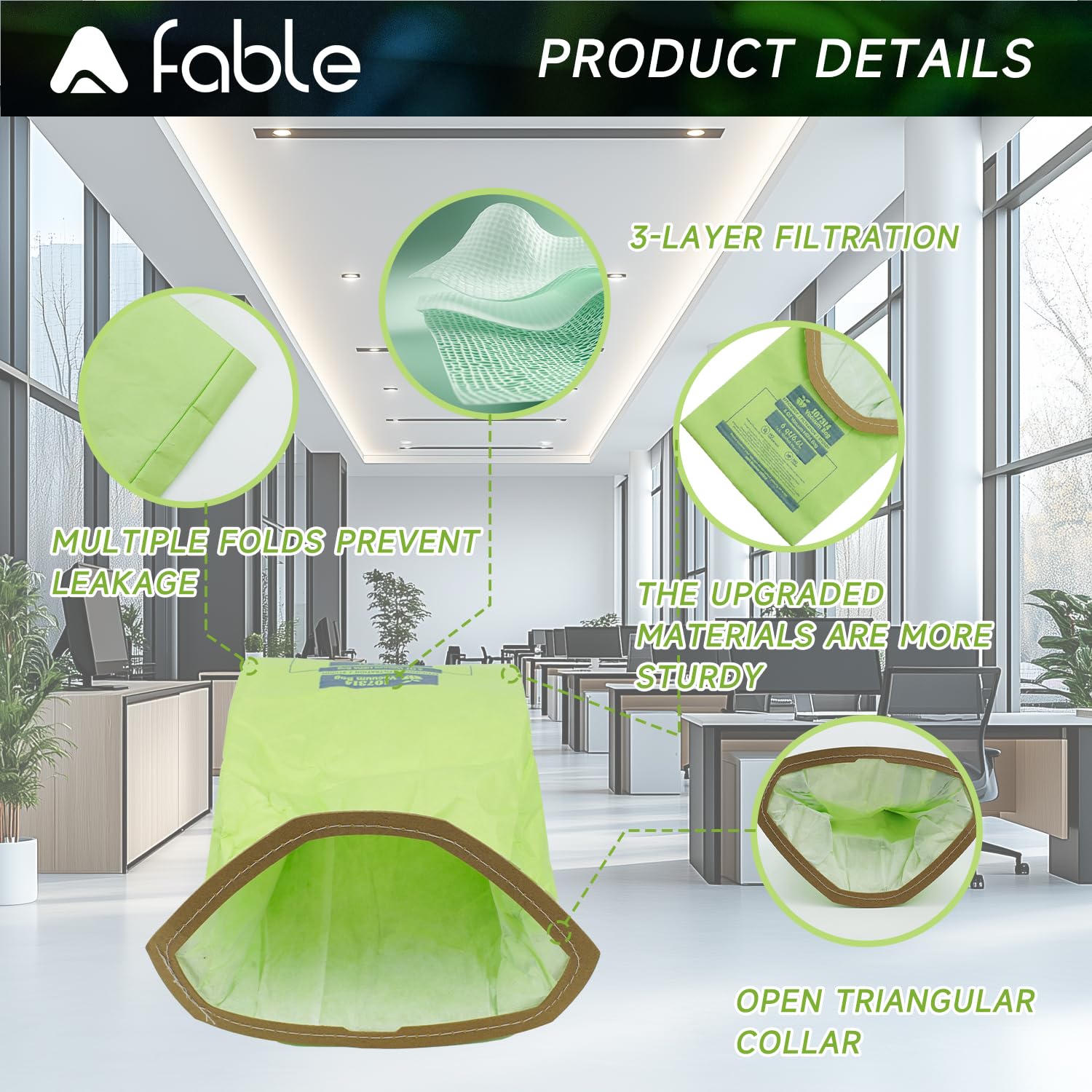 A Fable 1-micron filtration captures fine particles for cleaner results.